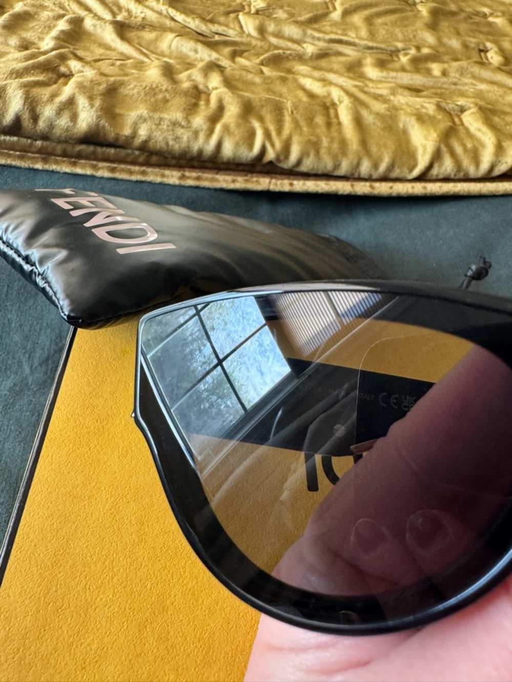 Fendi Black Cat-Eye Sunglasses with Silver Accents - Picture 9 of 14